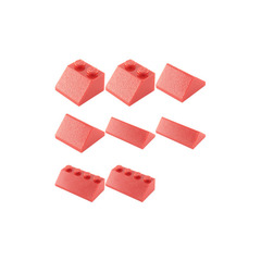 LEGO Slopes and Slopes Double 2 x 4, Red (System) Set 480-6