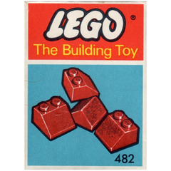 LEGO Slopes and Slopes Double 2 x 2, Red (The Building Toy) Set 482-3