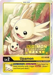 Upamon - BT3-003 - P (Digimon Card Game Fest 2022) - Foil