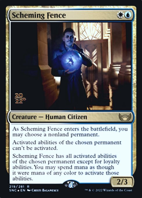 Scheming Fence - Foil - Prerelease Promo