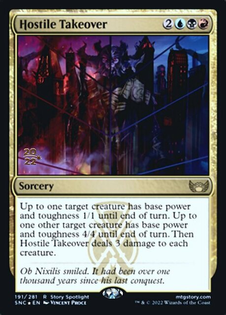 Hostile Takeover - Foil - Prerelease Promo