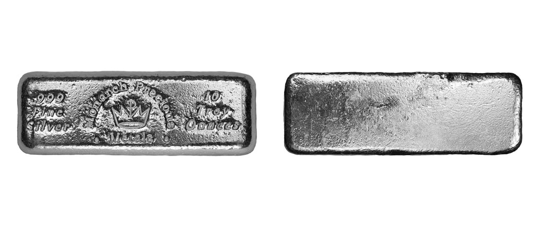 10 oz Monarch Hand Poured Loaf Silver Bar