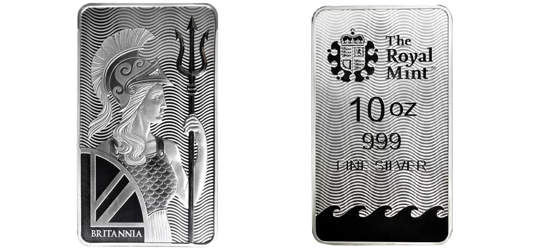 10 oz British Silver Britannia Bar