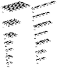 LEGO Yellow Plates Set 9931
