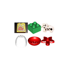 LEGO Duplo Egg with Red Base (Dog with Blanket) Set