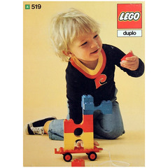LEGO Bricks and half bricks and arches and trolley Set 519-8