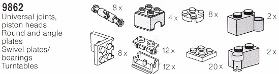 LEGO Special Technic Parts Set 9862