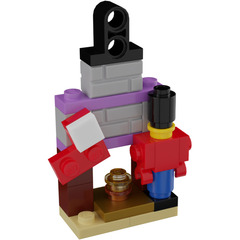 LEGO Friends Advent Calendar Set 41353-1 Subset Day 4 - Tree Ornament 'Fireplace with Decoration'