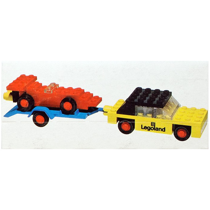 LEGO Car with trailer and racing car Set 650-1
