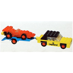LEGO Car with trailer and racing car Set 650-1