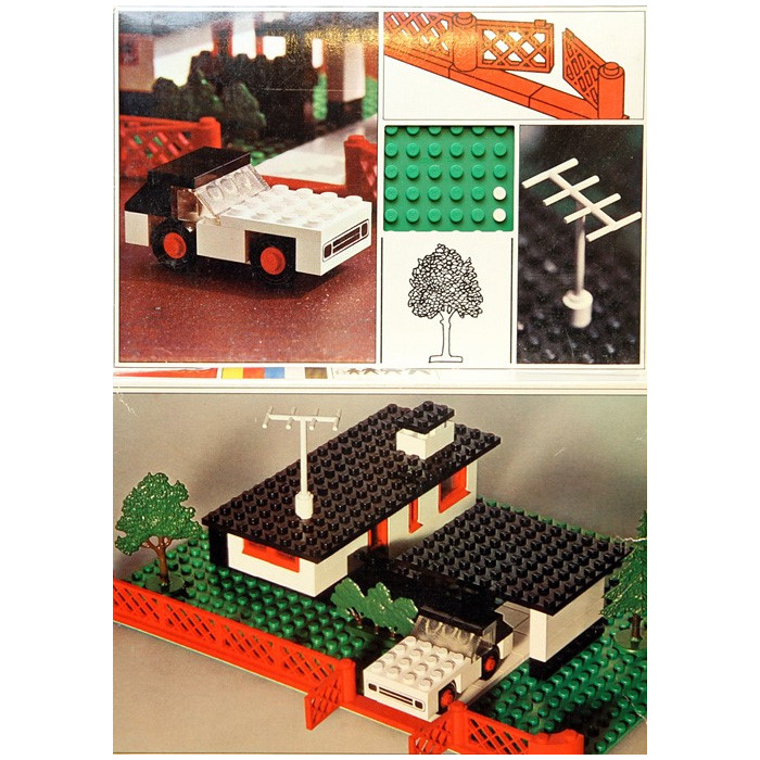 LEGO House with Mini Wheel Car Set 345-1