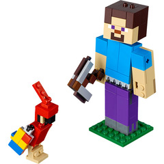 LEGO Minecraft Steve BigFig with Parrot Set 21148