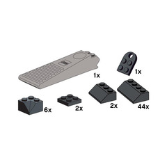 LEGO Grey Brick Separator with Black Frame Pieces Set BAG6