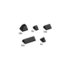 LEGO Black Ridge Tiles Set 10160