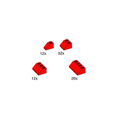 LEGO Red Roof Tiles Set 10163