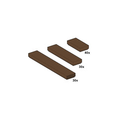 LEGO Brown Tiles Set 10046