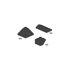 LEGO Black Roof Tiles Set 10053