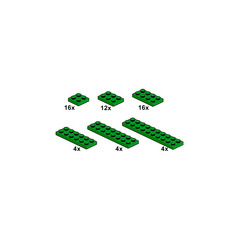 LEGO Dark Green Plates Set 10059