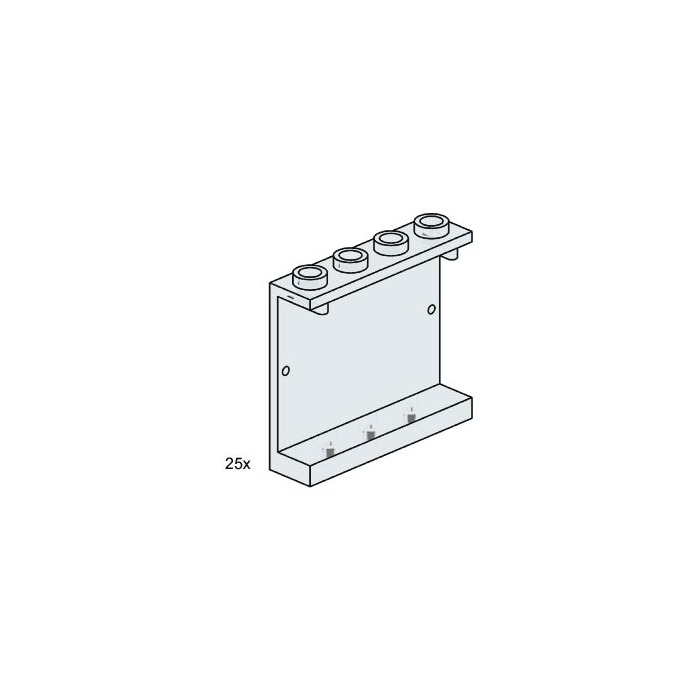 LEGO 1x4x3 Wall Element Clear Set 3507