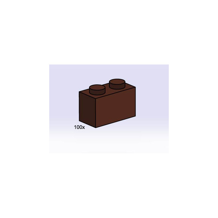 LEGO 1x2 Brown Bricks Set 3751