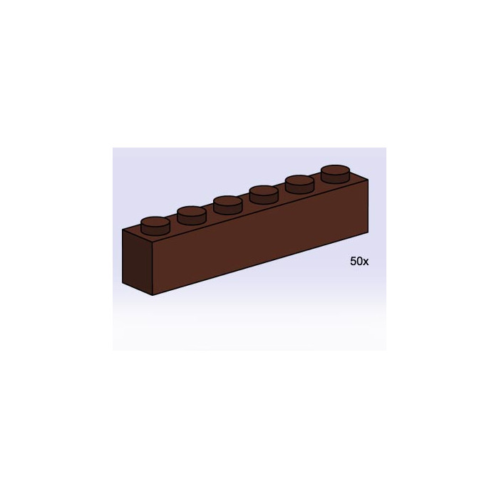 LEGO 1x6 Brown Bricks Set 3752
