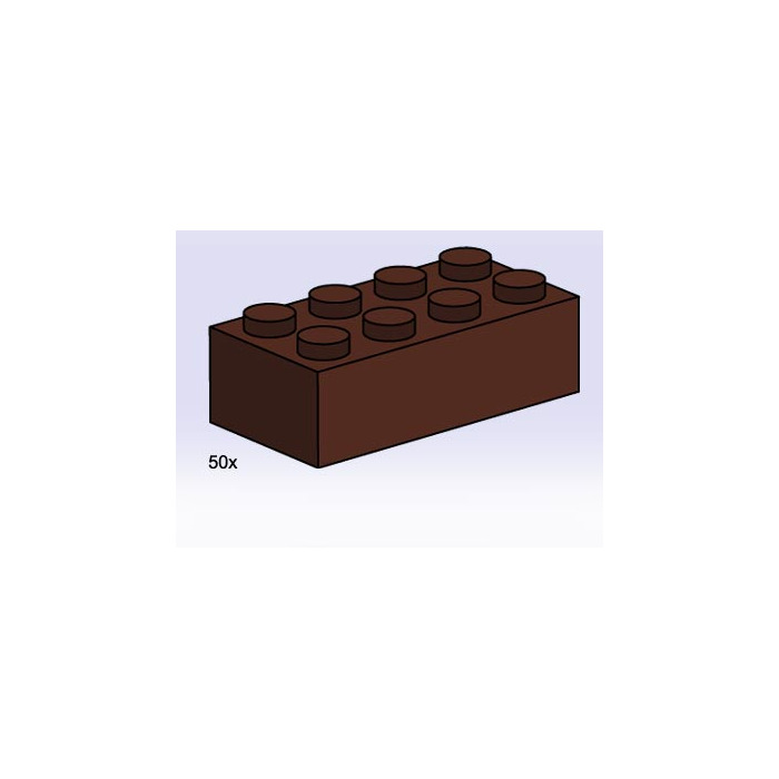 LEGO 2x4 Brown Bricks Set 3754