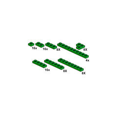 LEGO Dark Green Plates Set 10063