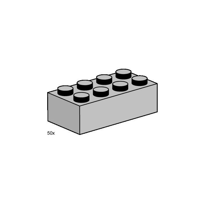 LEGO 2x4 Light Grey Bricks Set 3459