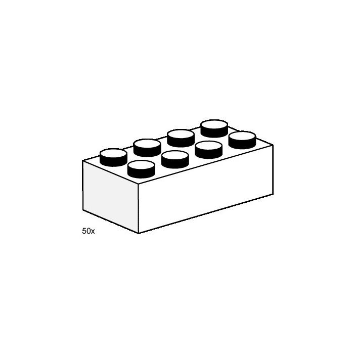 LEGO 2x4 White Bricks Set 3460