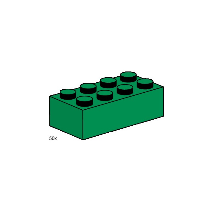 LEGO 2x4 Dark Green Bricks Set 3461