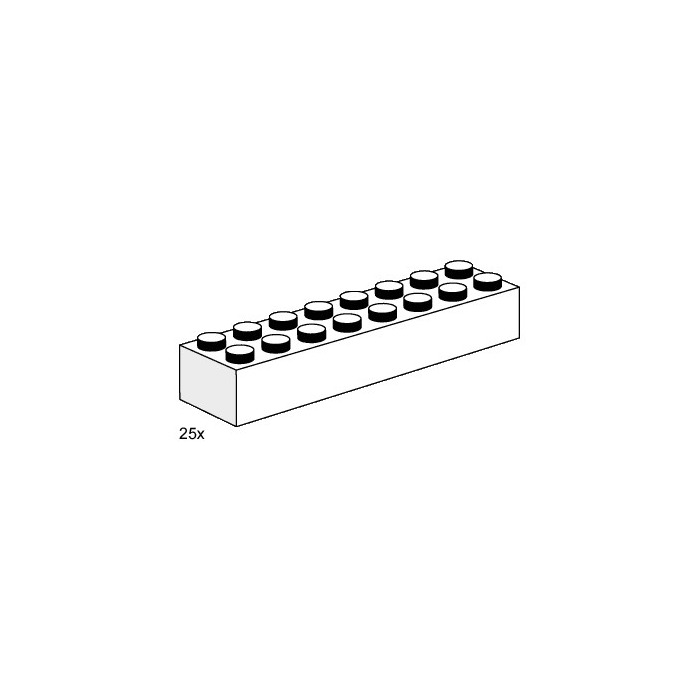 LEGO 2x8 White Bricks Set 3465