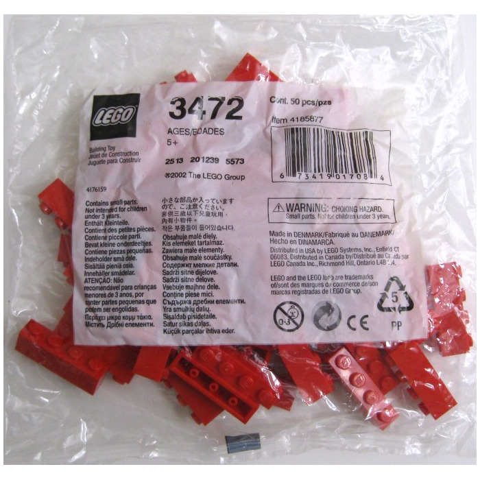 LEGO 1x4 Red Bricks Set 3472