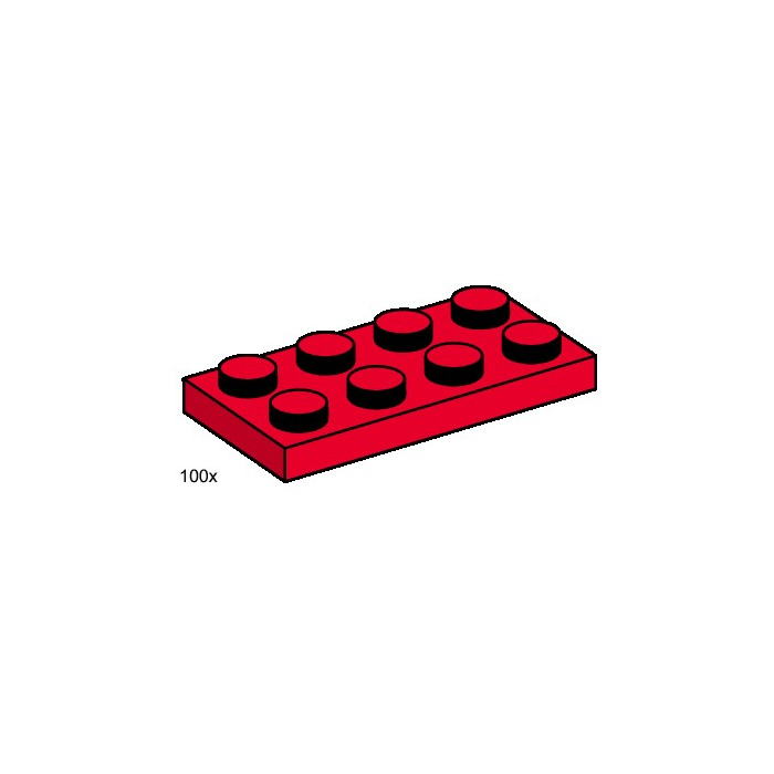 LEGO 2x4 Red Plates Set 3485