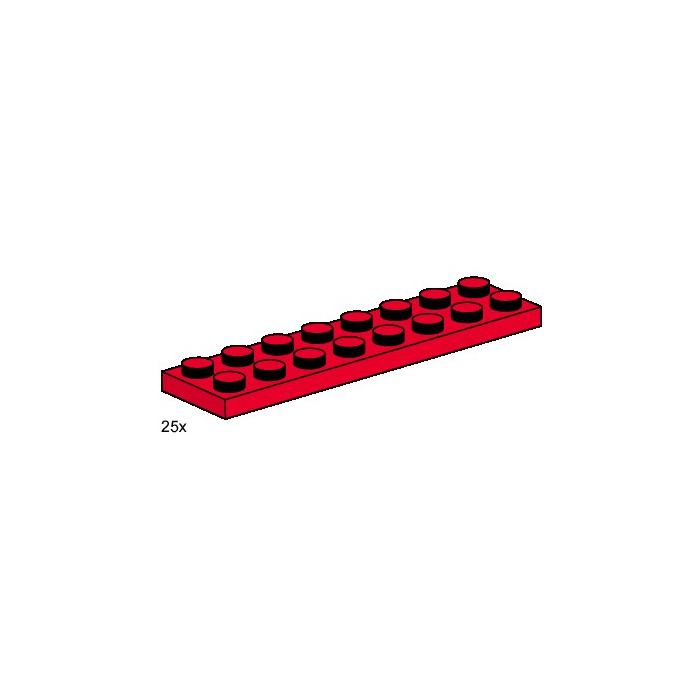 LEGO 2x8 Red Plates Set 3491
