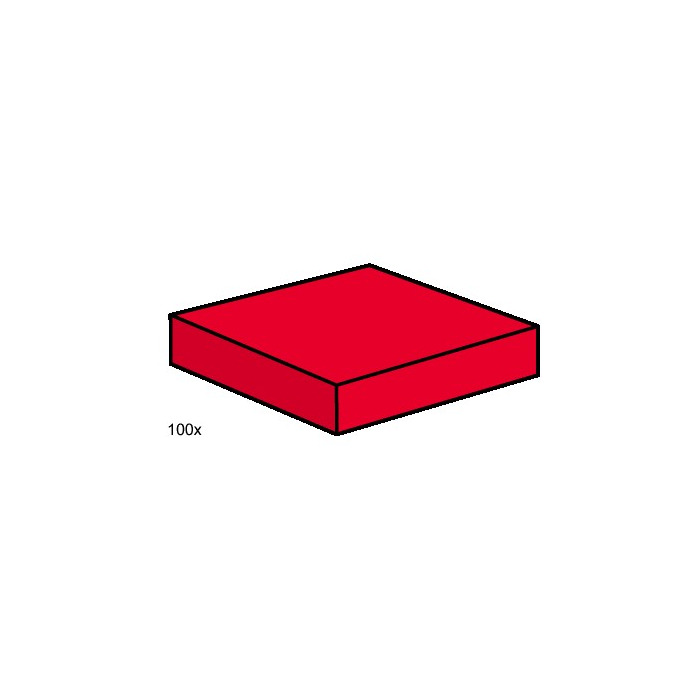 LEGO 2x2 Red Smooth Tiles Set 3494