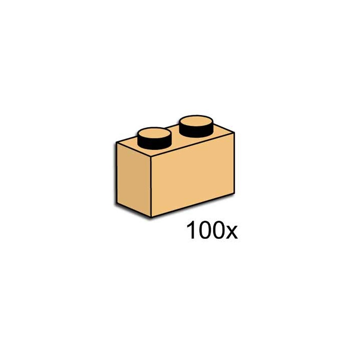 LEGO 1x2 Tan Bricks Set 3727