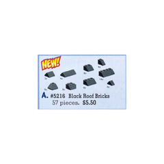 LEGO Black Roof Bricks Assorted Set 5216
