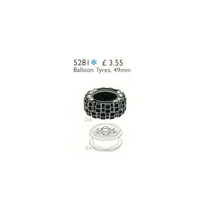LEGO Balloon Tyres 49.6 mm Set 5281