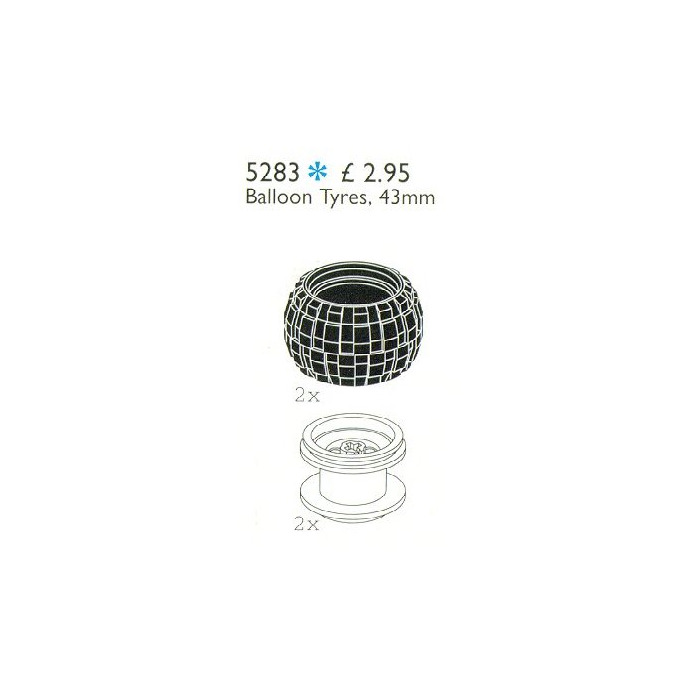 LEGO Balloon Tyres 43.2 mm Set 5283