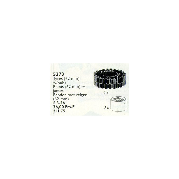 LEGO Tyres and Hubs 62 mm Set 5273