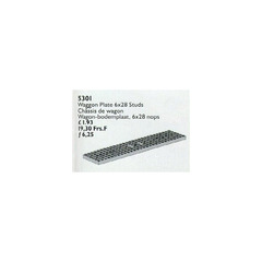 LEGO Wagon / Carriage Plate 6 x 28, Grey Set 5301