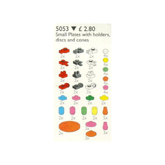 LEGO Small Plates with Tool Holders, Disks and Cones (Transparent Bricks) Set 5053