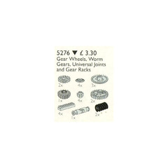 LEGO Gear Wheels, Worm Gears and Racks, Universal Joints Set 5276