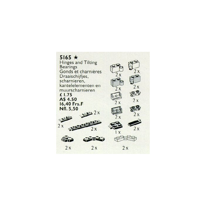 LEGO Hinges, Couplings and Tilting Bearings Set 5165