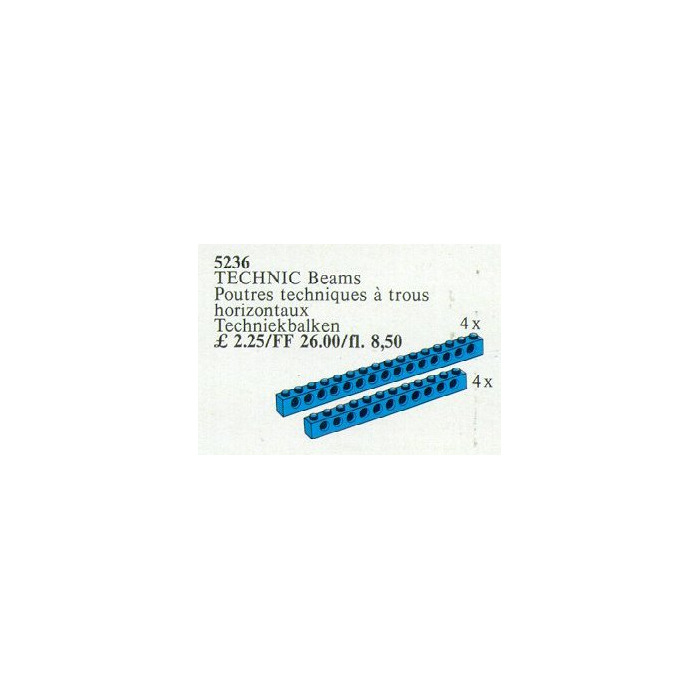 LEGO 8 Technic Beams Blue Set 5236