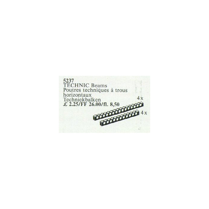 LEGO 8 Technic Beams Black Set 5237