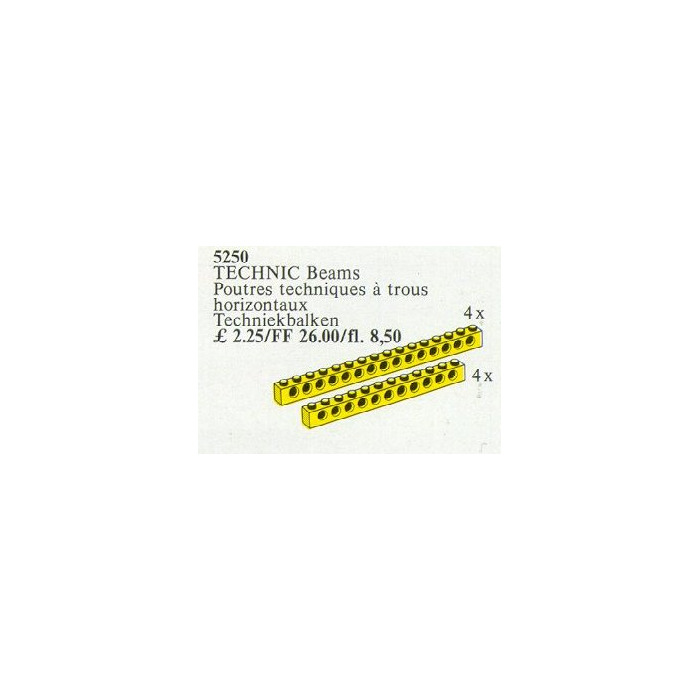 LEGO 8 Technic Beams Yellow Set 5250
