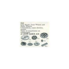 LEGO Gear Rack and Wheels, Wedge-Belt and Crown Wheels Set 5241