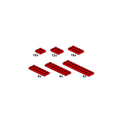 LEGO Red Plates Set 10058