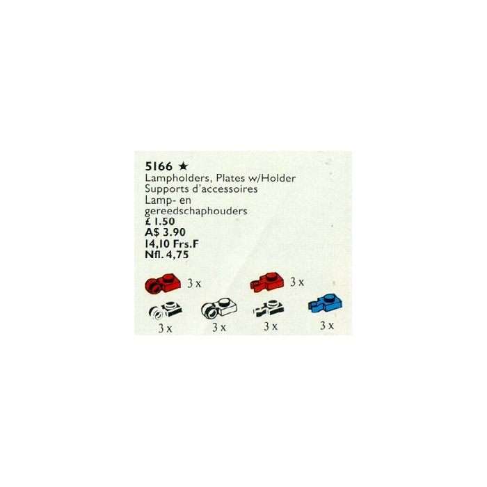 LEGO Lamp Holders, Tool Holder Plates Set 5166